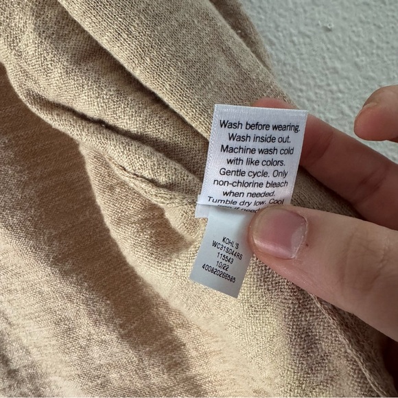 Beige Cardigan Large Lace Trim Open Front Cozy Quiet Luxury Coastal Grandma - Picture 7 of 12